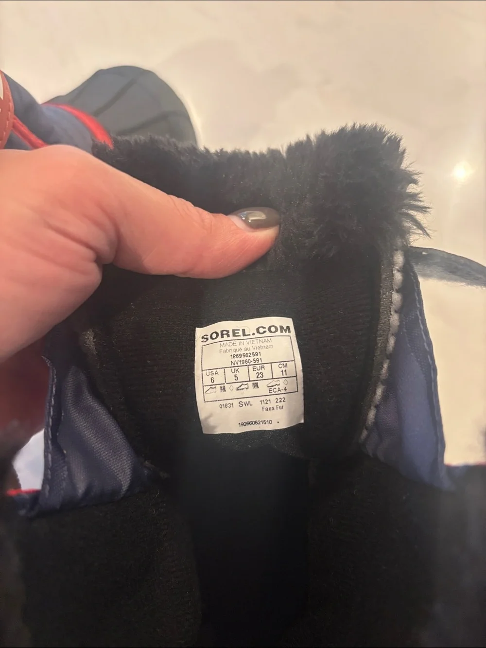 SOREL Kids' Winter Boots - Navy & Red